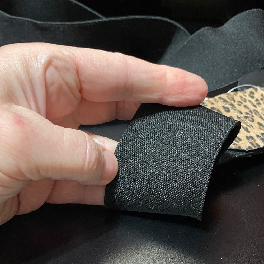 Venezia Animal Print Belt - Black and Tan plus size 26/28 stretchable - Picture 11 of 11